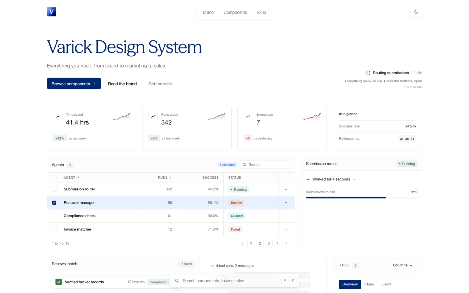 The Varick design system site